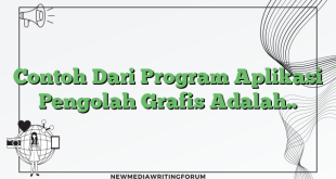 Contoh Dari Program Aplikasi Pengolah Grafis Adalah..