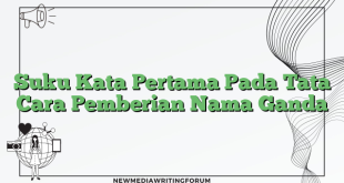 Suku Kata Pertama Pada Tata Cara Pemberian Nama Ganda