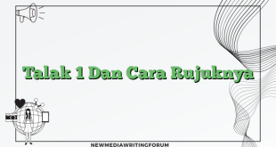 Talak 1 Dan Cara Rujuknya